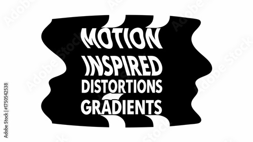 Dynamic motion inspired distortions and gradients create captivating visual effects for modern design projects