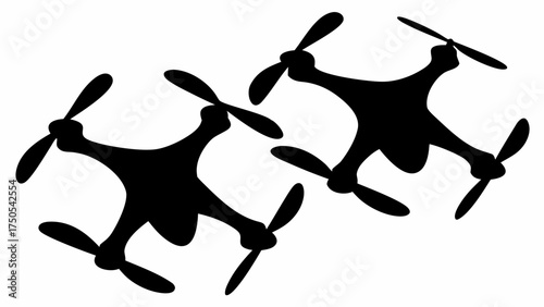 Dynamic duo of drones capturing aerial perspectives for modern innovation and cutting edge visual storytelling