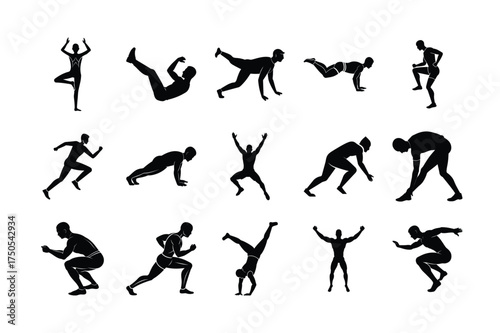 silhouettes of people dancing