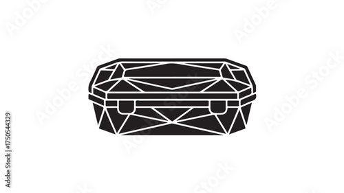Elegant geometric box design for modern branding, showcasing minimalist style and sophisticated storage solutions, perfect for jewelry or keepsakes in a contemporary setting