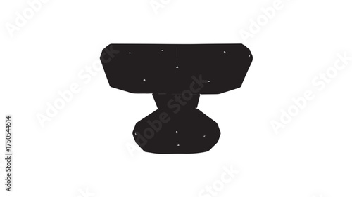 Modern geometric mushroom art with intricate line work, a sophisticated design element bringing a contemporary edge to nature illustrations and abstract concepts with a clean, minimalist style