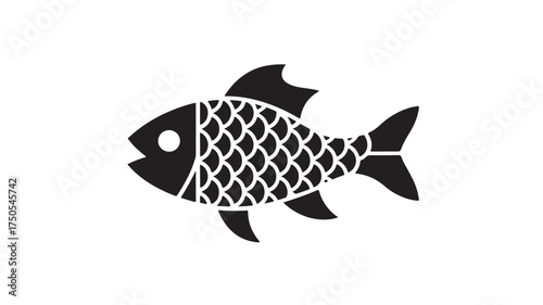 Elegant stylized fish design perfect for branding, logo creation, or minimalist art projects, conveying simplicity and aquatic charm for diverse creative applications