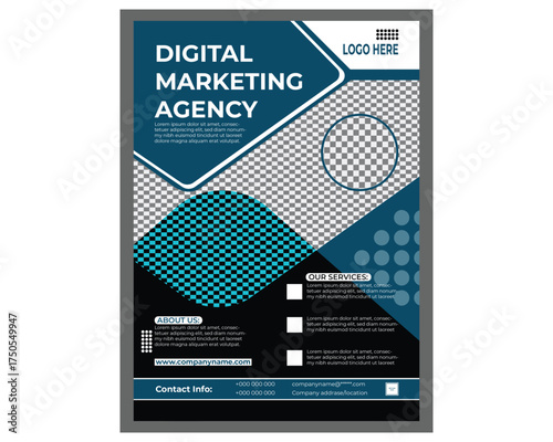Marketing agency flyer design for business.