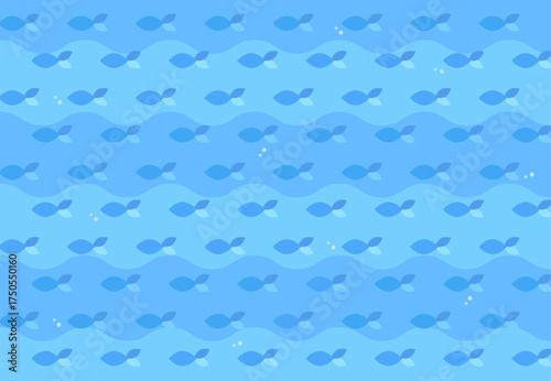 海の中を泳ぐ魚の群れの壁紙