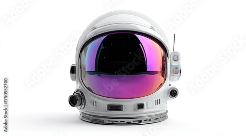 Wallpaper Mural Astronaut helmet, white, futuristic, visor, colorful reflections Torontodigital.ca
