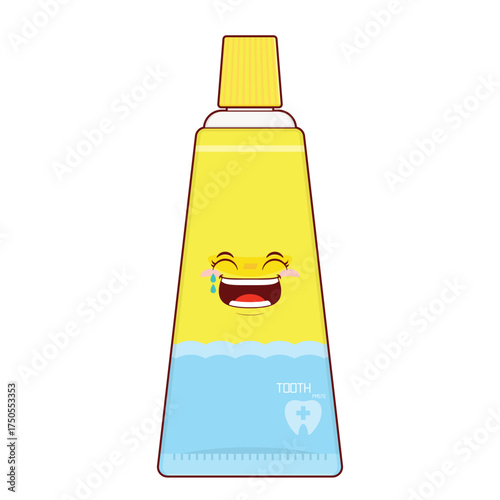 toothpaste laughing face cartoon cute