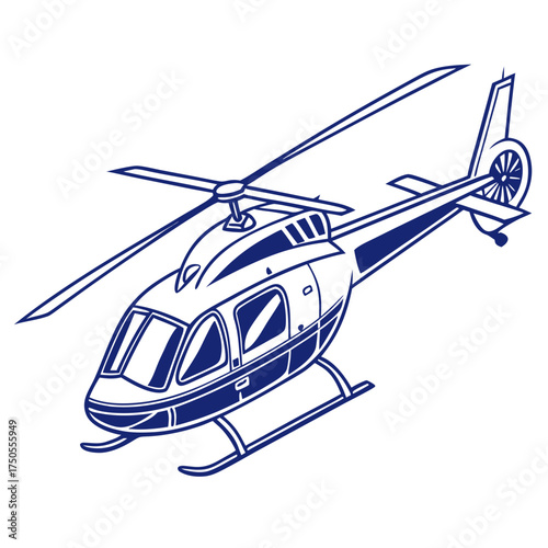 helicopter vector illustration