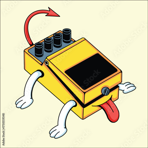 Funny Guitar Pedal Character