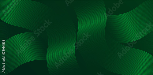 Green shape background with 3D modern wave curve abstract presentation background. Luxury paper cut background. 3D vector illustration for decoration, banners, flyers, and business cards.