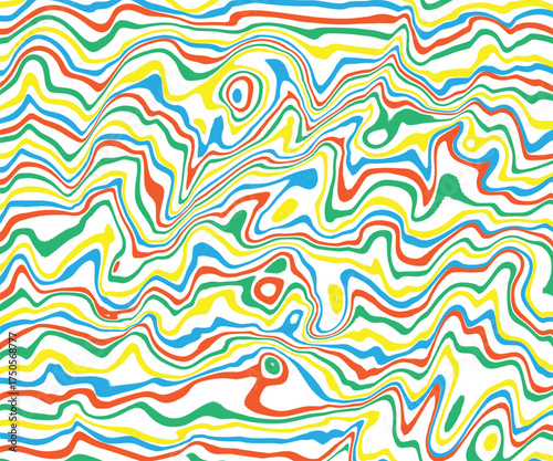 Psychedelic Marbled Abstract Background - Vibrant Wavy Fluid Lines Seamless Pattern. wavy pattern colorful design