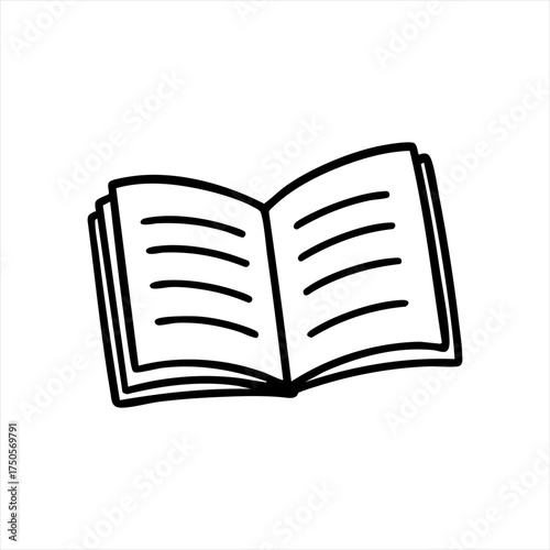 open book vector illustration