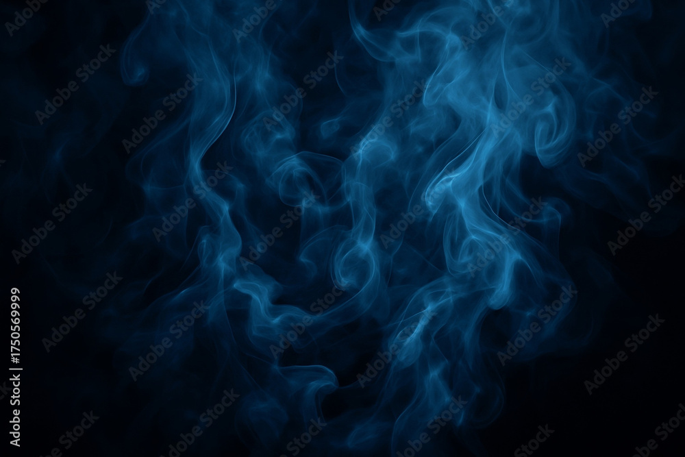 Fototapeta premium blue smokes on the black background