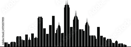 Black tree silhouette with leaves isolated on white background symbol of nature, growth, life, and connection to the earth