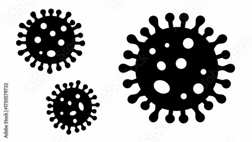 Important virus icon graphic, conceptual disease vector, symbol for pandemic awareness and health education