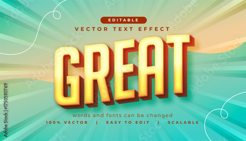 editable great text effect lettering in modern style