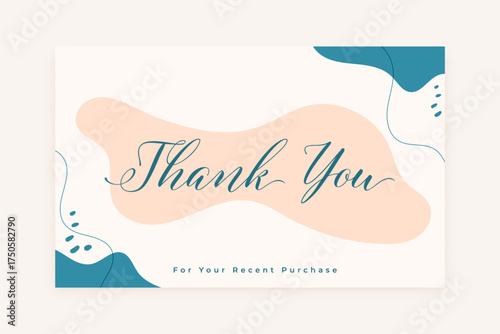 thankyou for purchase order template in minimal style