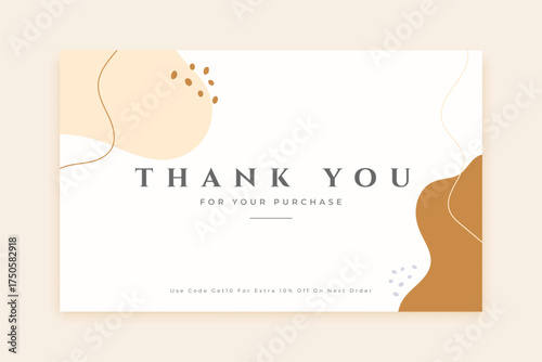minimalist thank you for purchase template design