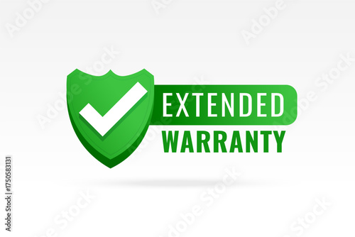 extended warranty lifetime assurance label with safety badge sign