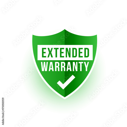 certified extended warranty service label with security shielded sign