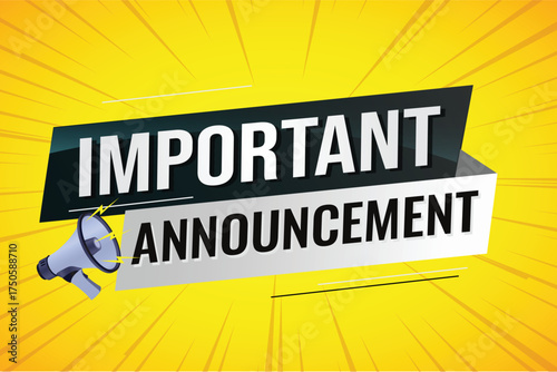 important announcement word concept vector illustration lines modern futuristic 3d style for landing page template ui web mobile app poster banner flyer background gift card coupon label wallpaper
