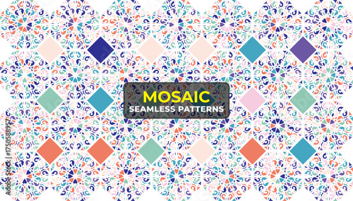 Creative Colorful Pattern Background Set with Textured Artistic Vector Elements