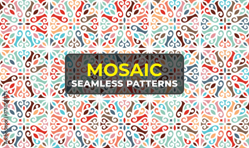Modern Geometric Colorful Pattern Background with Vibrant Vector Texture