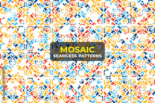 Modern Geometric Colorful Pattern Background with Vibrant Vector Texture
