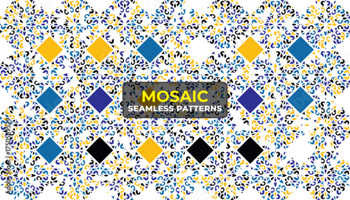 Modern Geometric Colorful Pattern Background with Vibrant Vector Texture