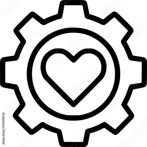 Core Value line flat vector icon for mobile application sign, symbol, vector, art
