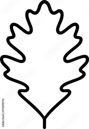 Red oak leaf sign, symbol, vector, art