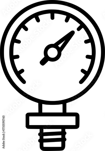 Manometer or pressure gauge icon sign, symbol, vector, art