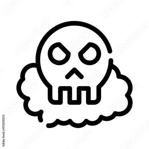 toxic gas line icon