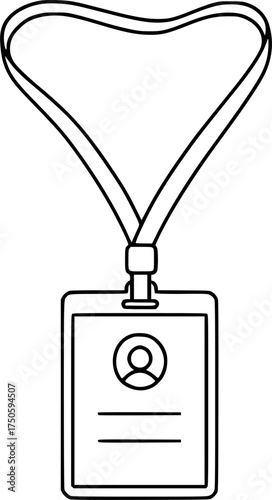 id corporate office lanyard branding template sign, symbol, vector, art