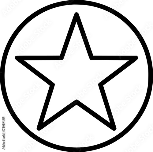 military star emblem isolated icon vector sign, symbol, vector, art