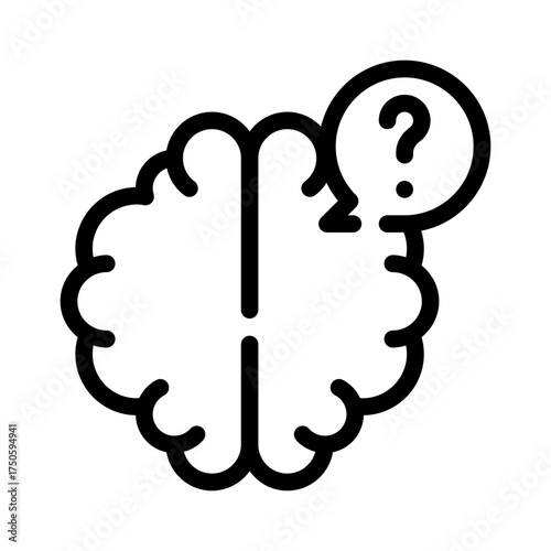 memory loss line icon