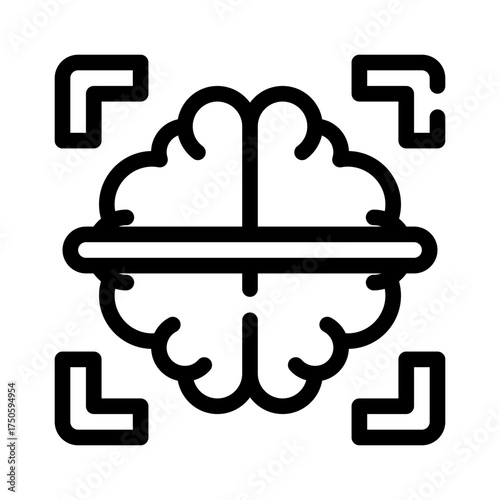 brain scan line icon