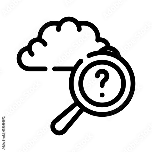 question mark line icon