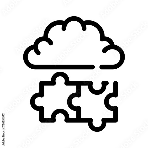 puzzle piece line icon