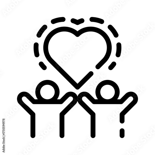 support group line icon
