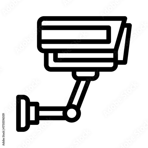 security camera line icon