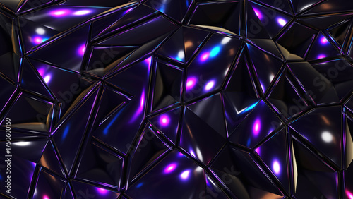 Black mosaic background, sh...