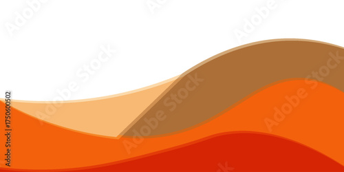 A design with waves in orange shades and white copy space vector illustration design in eps 10.