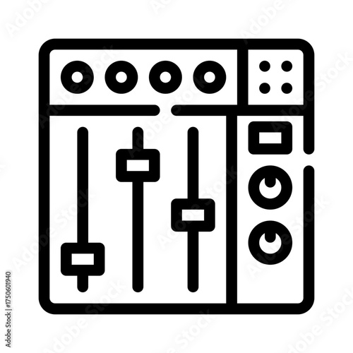 audio mixer line icon
