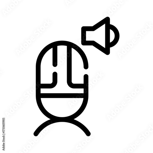 microphone line icon