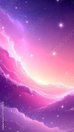 Ethereal nebula and starry sky illustration