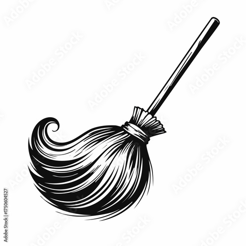 Witch Broom Silhouette SVG Clipart
