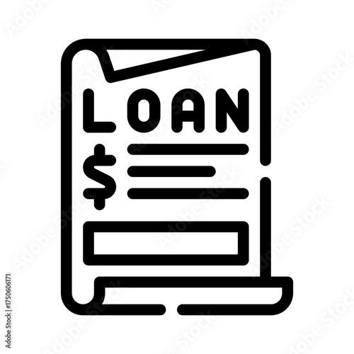 loan approval line icon
