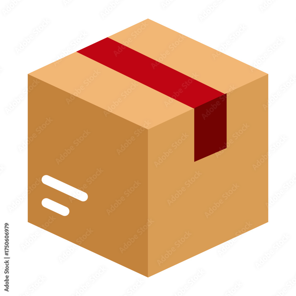 Obraz premium 3D Illustration of a Cardboard Box