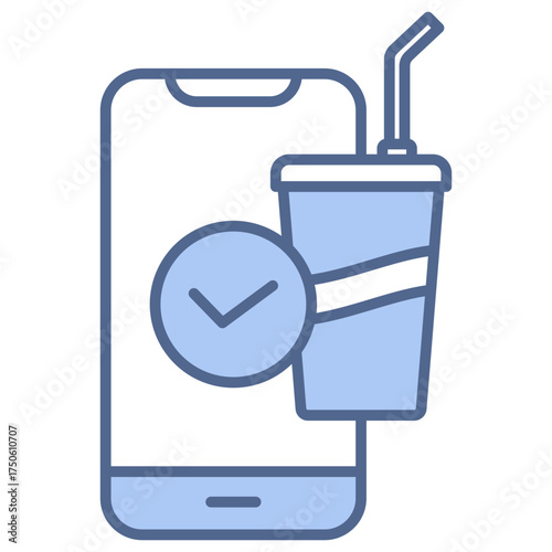 Mobile Order Blue Icon