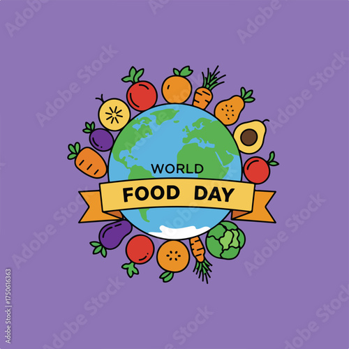 Simple 2D World Food Day: Global Hunger Awareness & Food Security